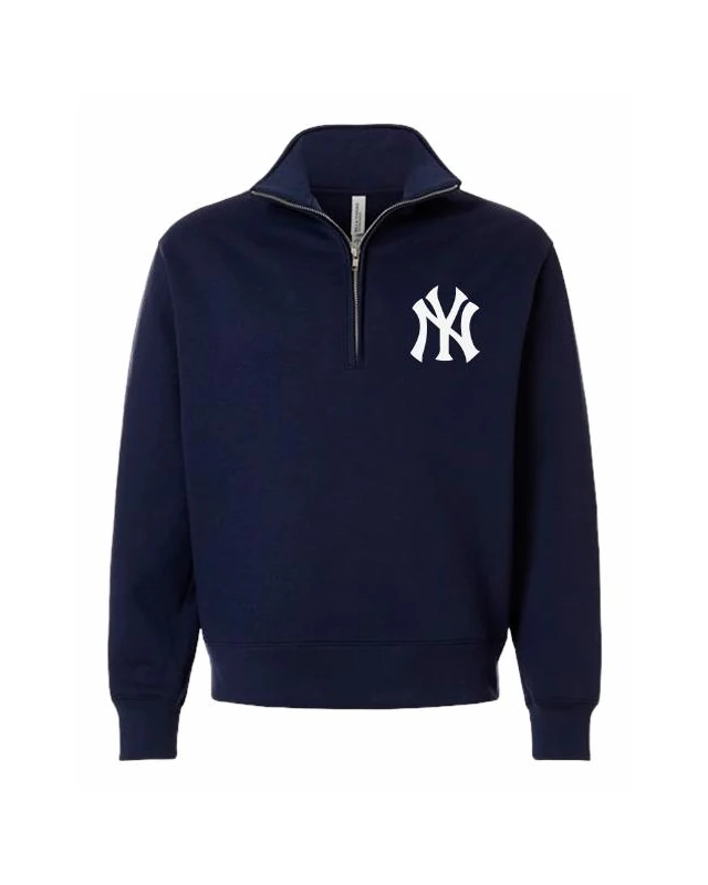 Sudadera quarter zip azul marino