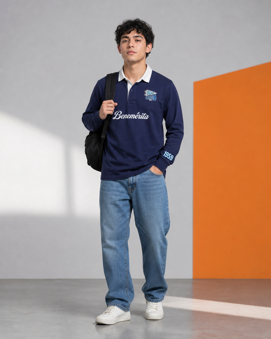 Modelo usando Polo Benemérita de la colección BUAP